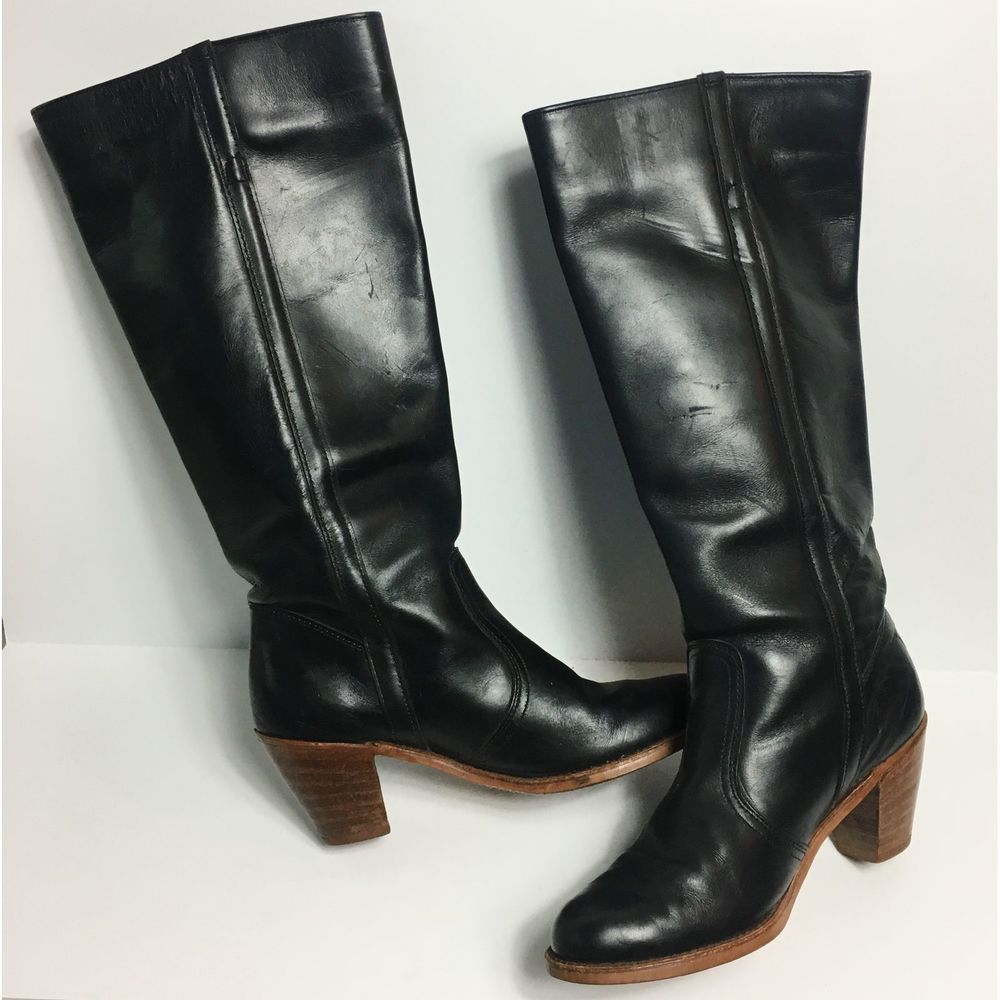 Vintage Dex Western Knee High Leather Campus Boots - Picture 7 of 7